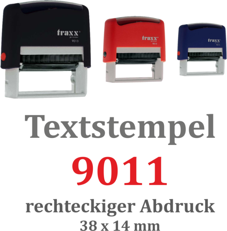 Buerostempel 9011 Stempelfläche 38 x 14 mm